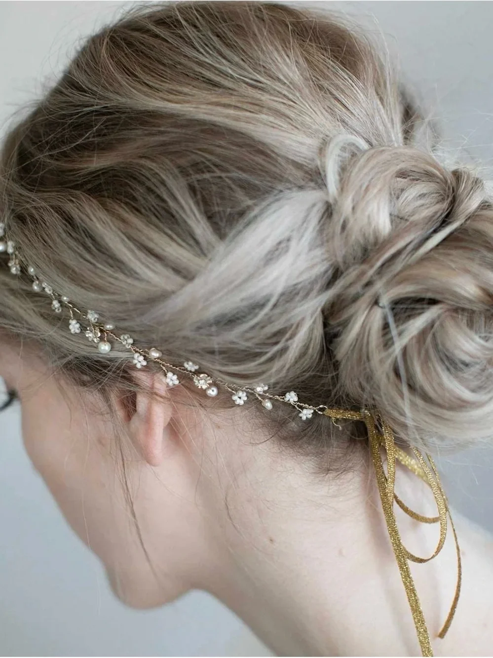 Twigs & Honey Simple And Dainty Bead & Crystal Hair Vine